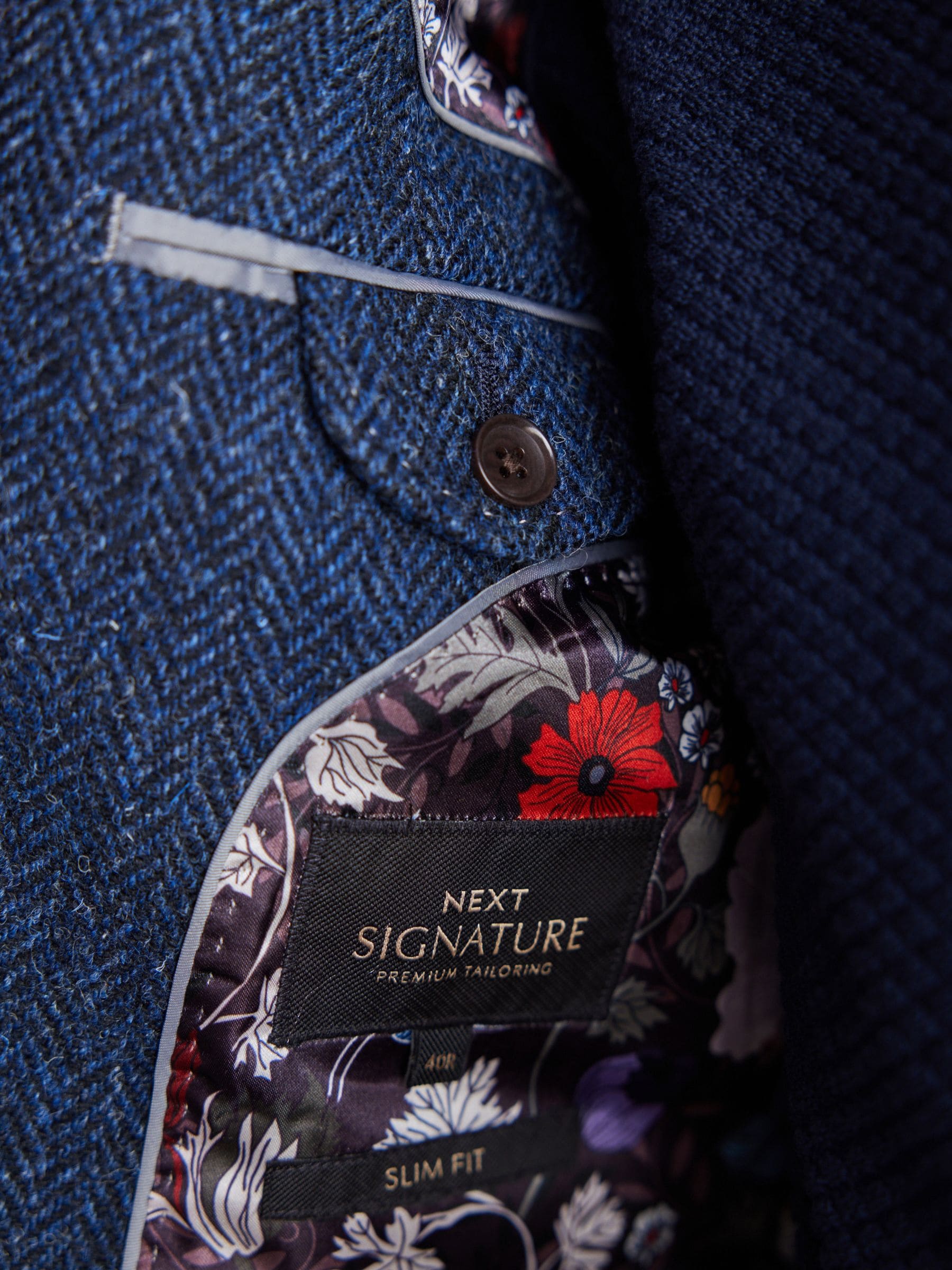 Buy Blue Signature Harris Tweed British Wool Blazer from