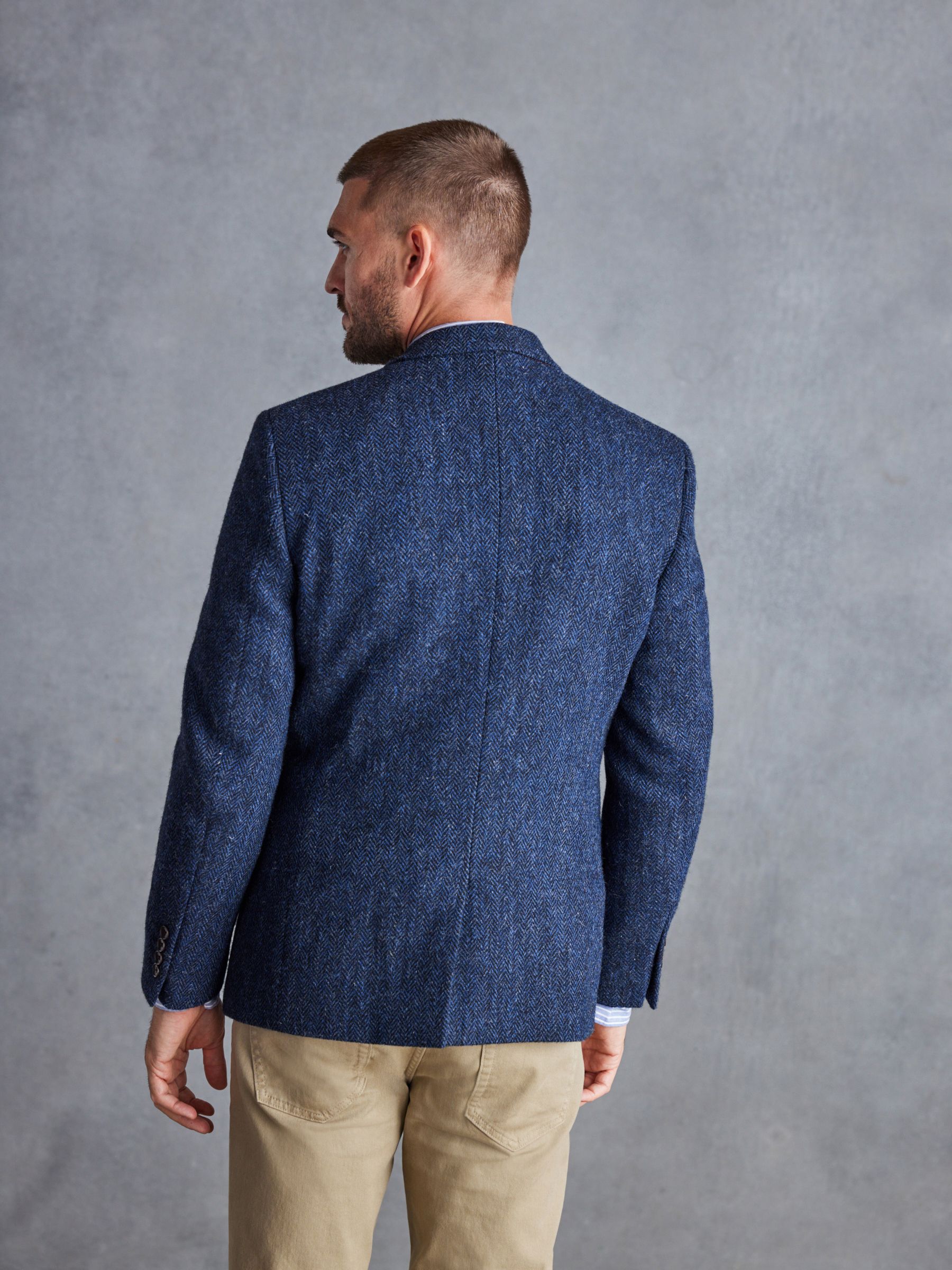 Blue Signature Harris Tweed British Wool Blazer