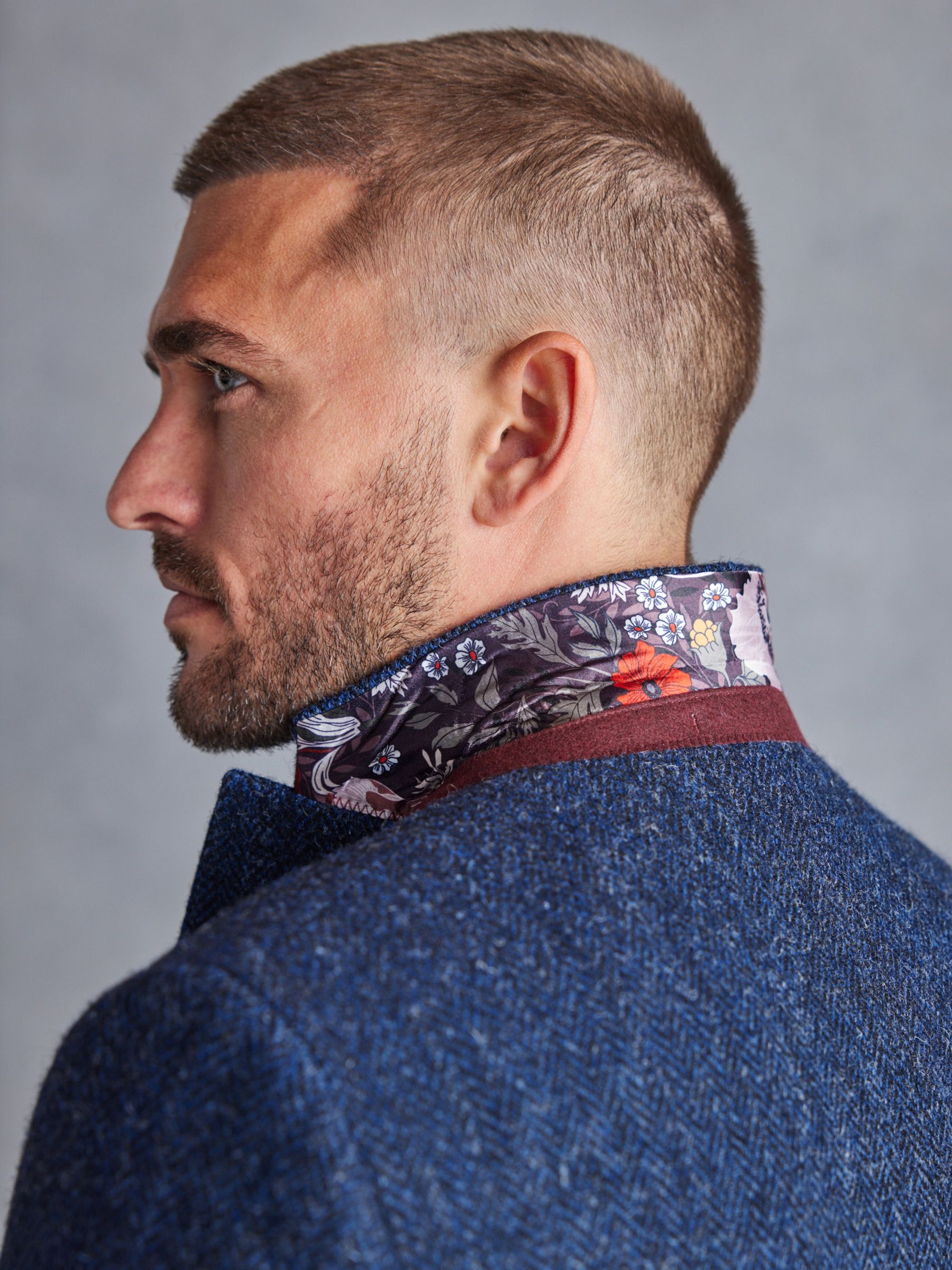 Buy Blue Signature Harris Tweed British Wool Blazer from
