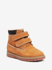 Honey Tan Wide Fit (G) Leather Thermal Thinsulate™ Lined Touch Fastening Work Boots - Image 2 of 5