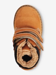 Honey Tan Wide Fit (G) Leather Thermal Thinsulate™ Lined Touch Fastening Work Boots - Image 3 of 5