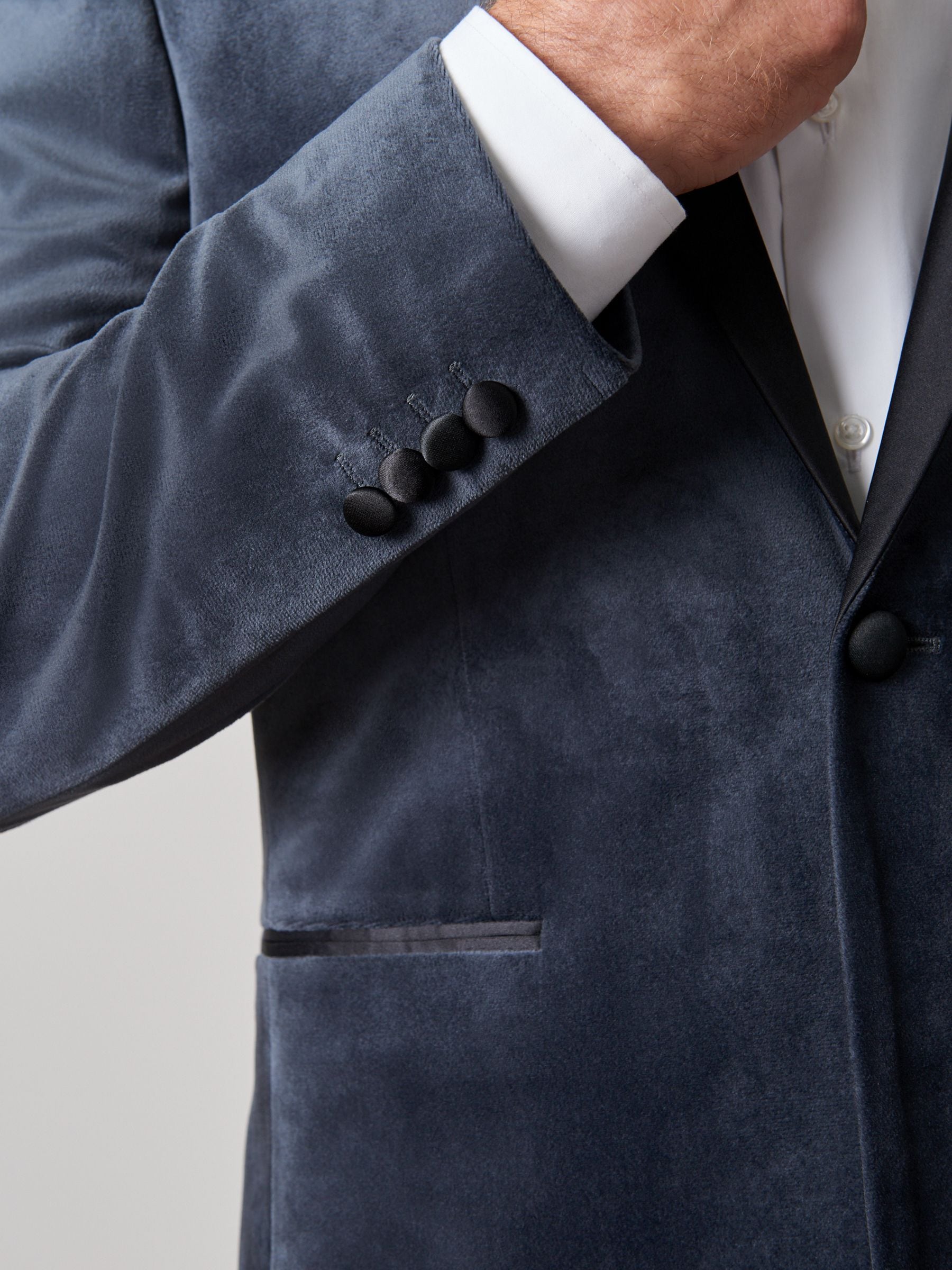 Slim fit velvet jacket hot sale