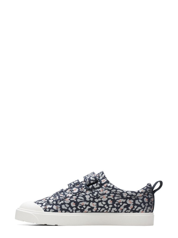 Clarks Navy Blue Combi City Vibe Multi Fit Canvas Shoes - Image 2 of 7