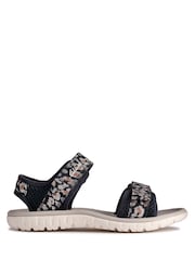 Clarks Navy Blue Combi Surfing Tide F Fit Sandals - Image 1 of 7