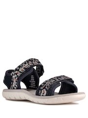 Clarks Navy Blue Combi Surfing Tide F Fit Sandals - Image 3 of 7