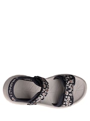 Clarks Navy Blue Combi Surfing Tide F Fit Sandals - Image 6 of 7