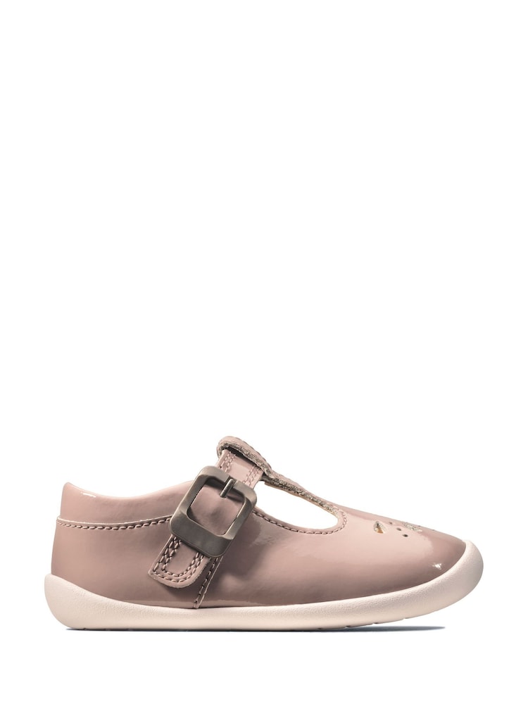Clarks Pink Multi Fit First Walker Shoes - Image 1 of 8
