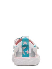 Clarks White Cotton Combi Foxing F Fit Canvas Shoes - Image 6 of 7
