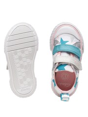 Clarks White Cotton Combi Foxing F Fit Canvas Shoes - Image 7 of 7