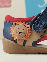 Clarks Navy Blue/Red Zora Jungle Multi Fit Toddler Sandals - Image 2 of 9