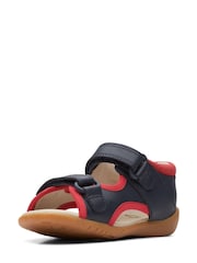 Clarks Navy Blue/Red Zora Jungle Multi Fit Toddler Sandals - Image 6 of 9