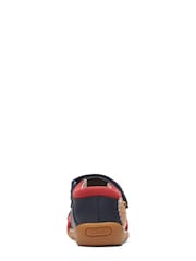 Clarks Navy Blue/Red Zora Jungle Multi Fit Toddler Sandals - Image 7 of 9