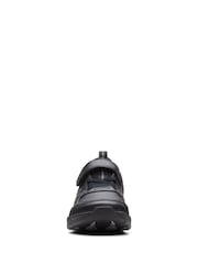 Clarks Black Older Multi Fit Leather Sprint Kids Shoes - Image 5 of 7