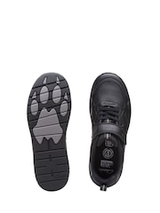 Clarks Black Older Multi Fit Leather Sprint Kids Shoes - Image 7 of 7