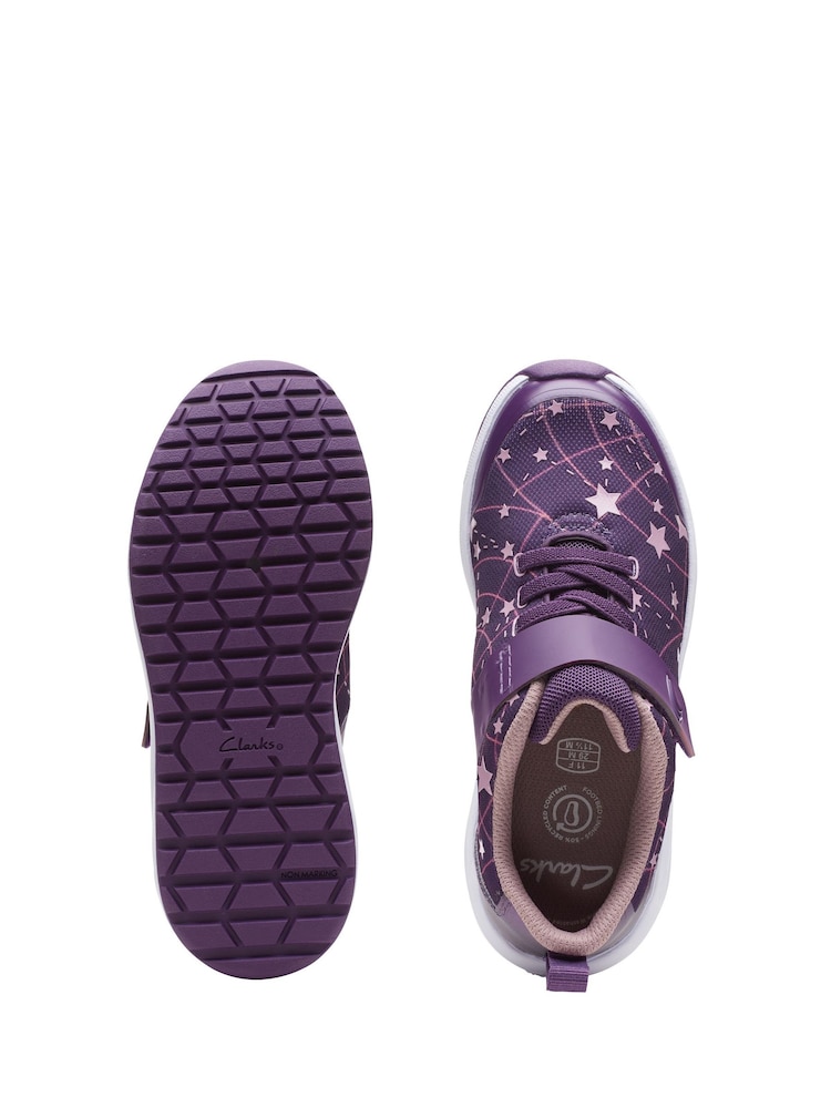 Clarks Purple Aeon Late Multi Fit Trainers - Image 6 of 6