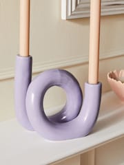 Lilac Purple Twisted Taper Candle Holder - Image 3 of 6