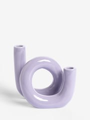 Lilac Purple Twisted Taper Candle Holder - Image 4 of 6