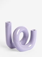 Lilac Purple Twisted Taper Candle Holder - Image 5 of 6
