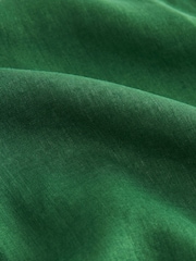 Green Standard Collar Signature 100% Linen Long Sleeve Shirt - Image 9 of 9