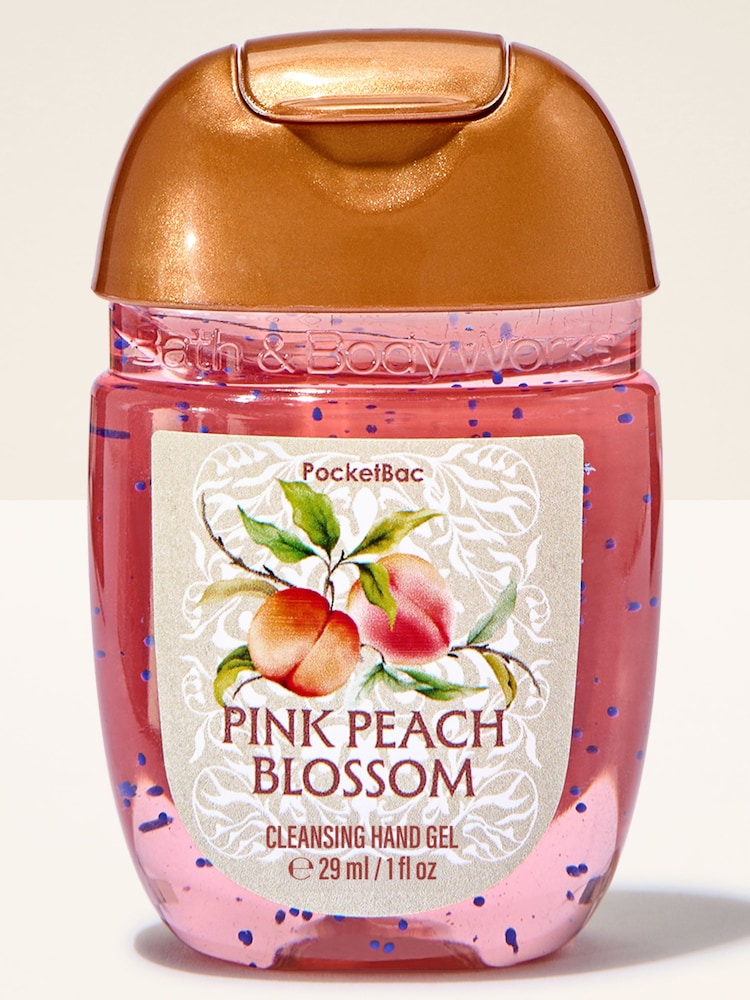 Bath & Body Works Pink Peach Blossom PocketBac Cleansing Hand Gel 29ml - Image 1 of 3 Bath & Body Works Pink Peach Blossom PocketBac Cleansing Hand Gel 29ml - Image 1 of 3