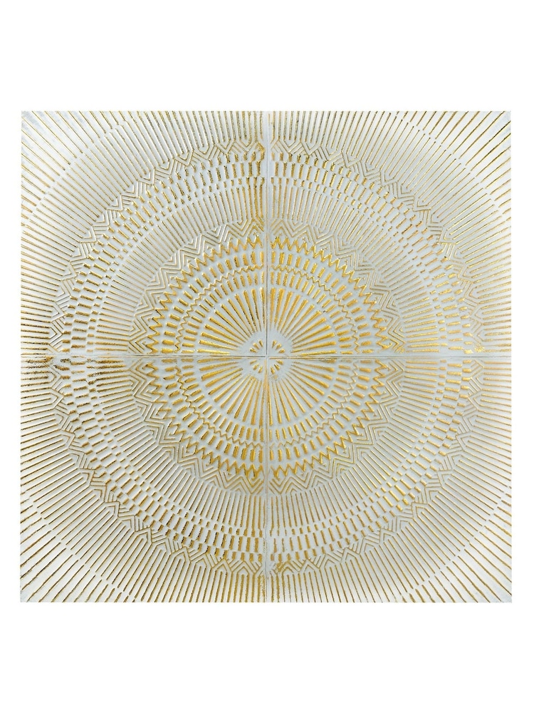 Pacific White Antiqued Metal Wall Art - Image 2 of 4