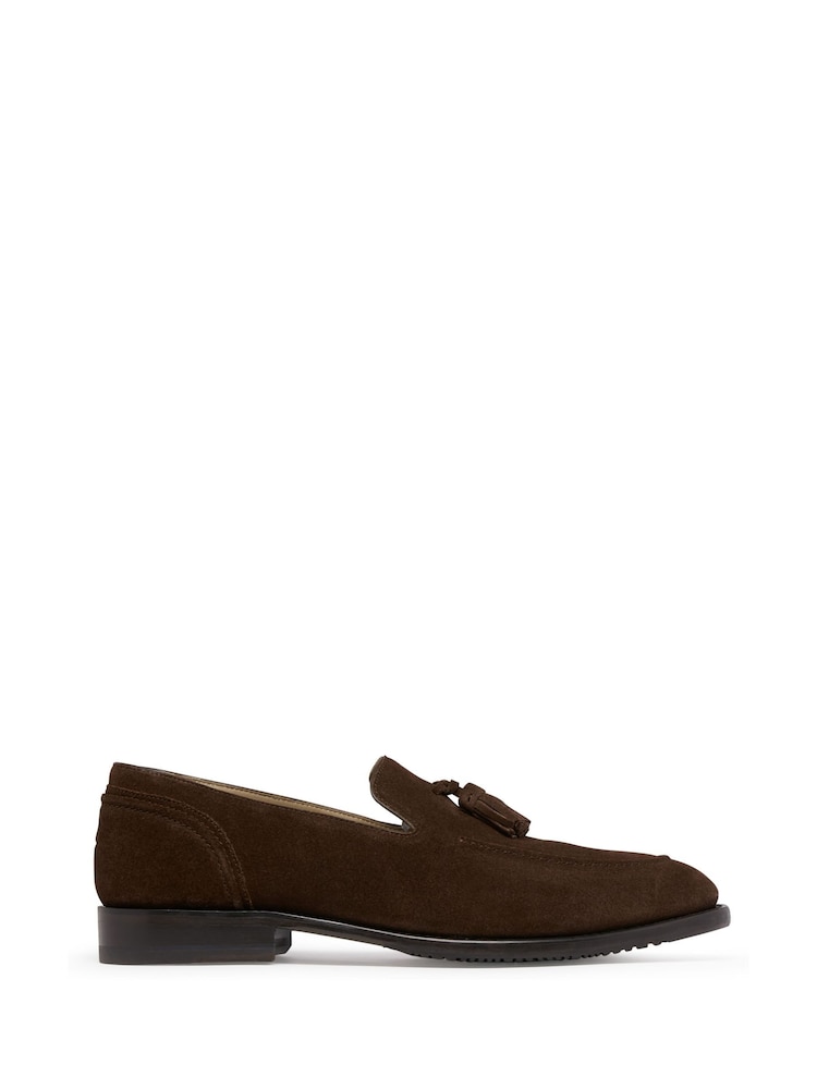Oliver Sweeney Brown Plumtree Chocolate Suede Tassel Loafers - Image 1 of 5