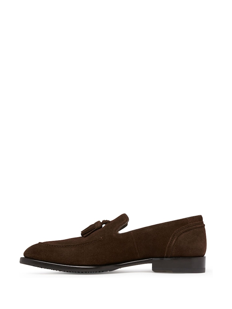 Oliver Sweeney Brown Plumtree Chocolate Suede Tassel Loafers - Image 2 of 5