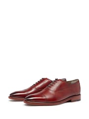 Oliver Sweeney Tan Brown Mallory Antiqued Leather Oxford Shoes - Image 3 of 5