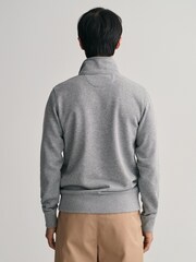 GANT Black Original Half Zip Sweatshirt - Image 2 of 6