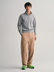 GANT Black Original Half Zip Sweatshirt - Image 3 of 6