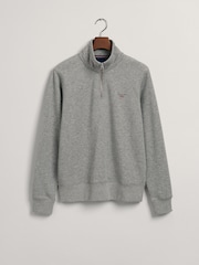 GANT Black Original Half Zip Sweatshirt - Image 5 of 6