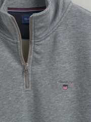 GANT Black Original Half Zip Sweatshirt - Image 6 of 6