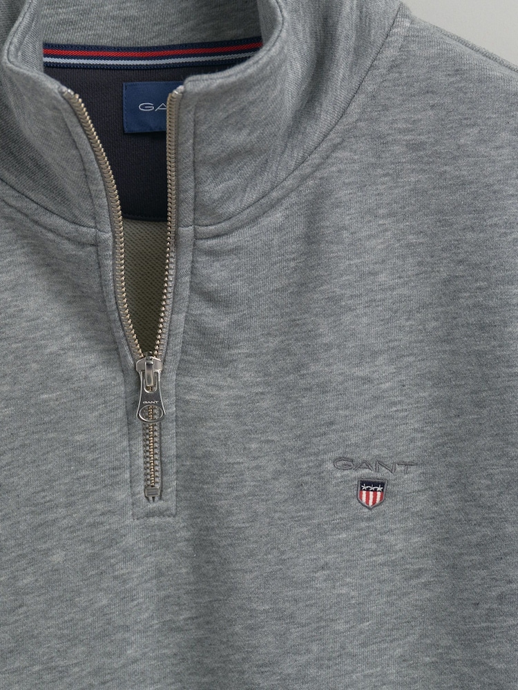 GANT Black Original Half Zip Sweatshirt - Image 6 of 6 GANT Black Original Half Zip Sweatshirt - Image 6 of 6