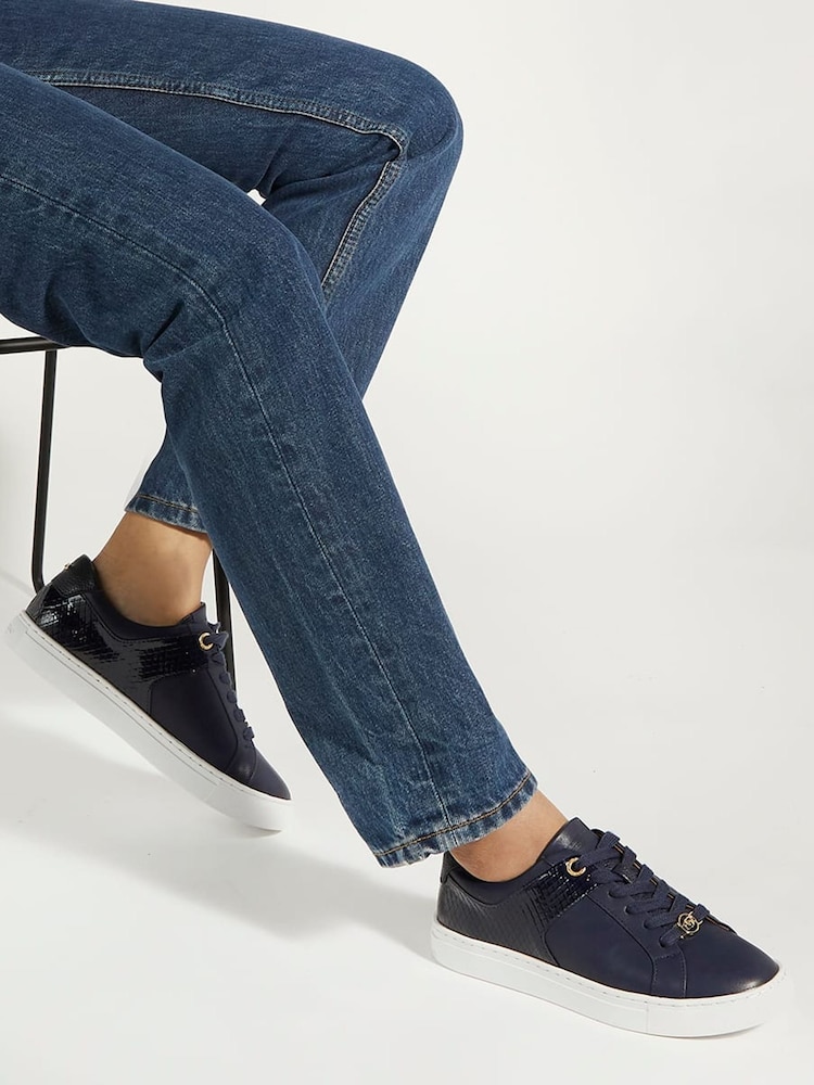 modra - Dune London Elodiie Material Mix Cupsole Trenerji - Slika 1 iz 6 modra - Dune London Elodiie Material Mix Cupsole Trenerji - Slika 1 iz 6