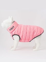 Hugo & Hudson Dark Green and Grey Reversible Dog Puffer Jacket - Image 2 of 4