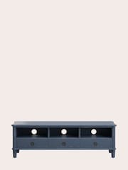 Laura Ashley Dusky Seaspray Henshaw 3 Drawer Wide TV Unit - Image 2 of 5