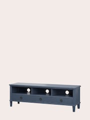 Laura Ashley Dusky Seaspray Henshaw 3 Drawer Wide TV Unit - Image 4 of 5