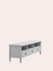 Laura Ashley Pale Steel Henshaw 3 Drawer Wide TV Unit - Image 5 of 5