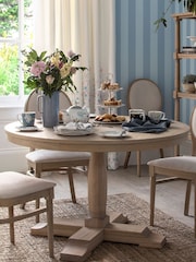 Laura Ashley Natural Oak Wellington Oak Round Dining Table - Image 1 of 5