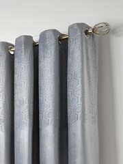 Appletree Silver Jasper Eyelet Curtains - Image 2 of 3
