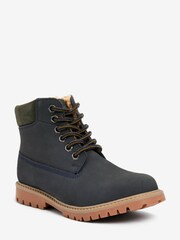 Marineblau/blau - Thinsulate Warm gefütterte Arbeitsstiefel aus Leder - Bild 2 von 4