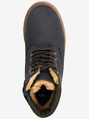 Marineblau/blau - Thinsulate Warm gefütterte Arbeitsstiefel aus Leder - Bild 3 von 4