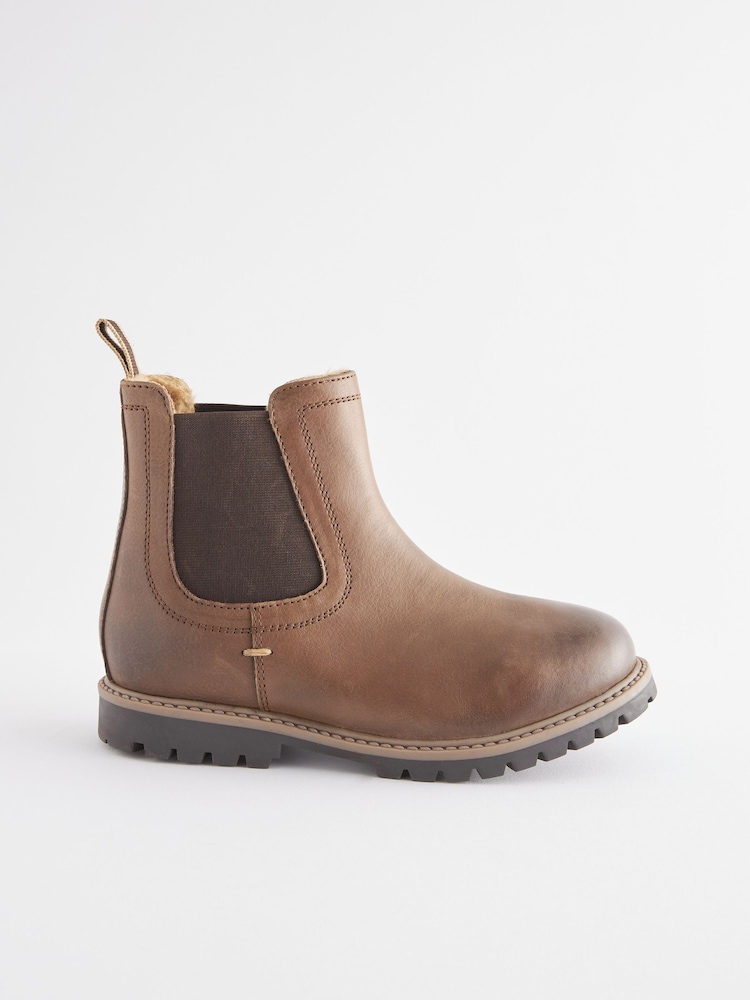 Schokoladenbraun - Thinsulate™ Warmgefütterte Chelsea-Stiefel aus Leder - Bild 2 von 6 Schokoladenbraun - Thinsulate™ Warmgefütterte Chelsea-Stiefel aus Leder - Bild 2 von 6