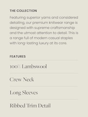 Khaki Green Premium 100% Lambswool Crew Neck Jumper - Image 8 of 8