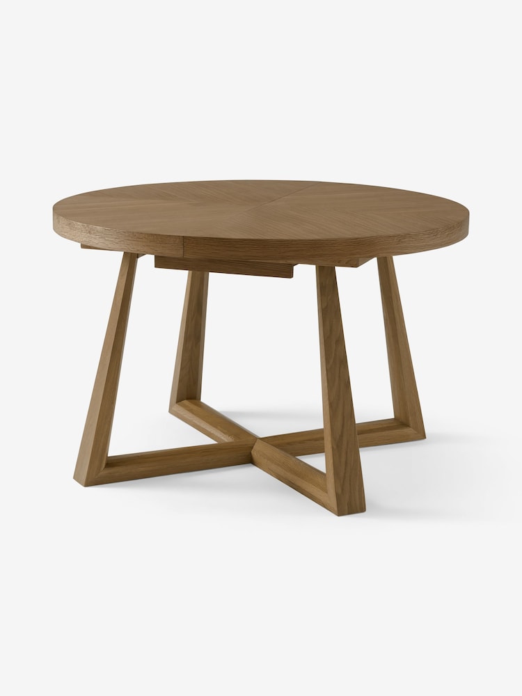 MADE.COM Dark Stain Oak Belgrave Oval 4 to 6 Seater Extending Dining Table - Image 2 of 3