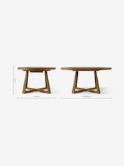 MADE.COM Dark Stain Oak Belgrave Oval 4 to 6 Seater Extending Dining Table - Image 3 of 3