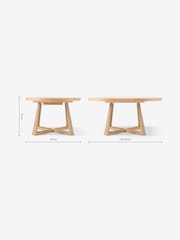 MADE.COM Oak Belgrave Round 4 to 6 Seater Extending Dining Table - Image 6 of 7