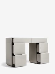 Dark Natural Sloane Glass Collection Luxe 6 Drawer Console Dressing Table - Image 5 of 9