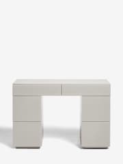 Dark Natural Sloane Glass Collection Luxe 6 Drawer Console Dressing Table - Image 7 of 9