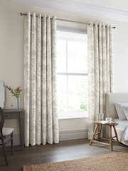 Laura Ashley Dove Grey 100% Cotton Tuileries Made To Measure Curtains - Image 1 of 9